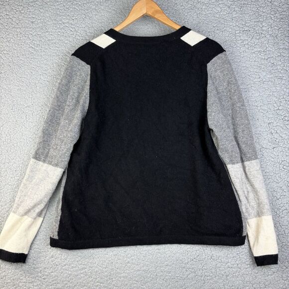 Cashmere by Charter Club Cardigan Sweater Womens L Colorblock 2 Ply HOLES STAINS - Picture 10 of 14